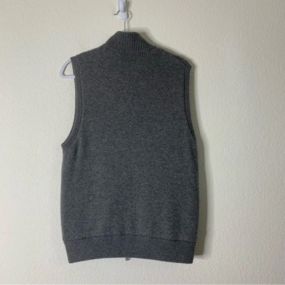 Vince Mens Gray Wool/ Cashmere full zip thick Vest S